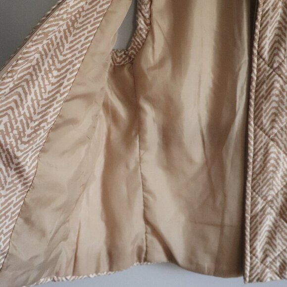 Croft & Barrow Women's Sz S Tan Animal Print Full Zip Lined Quilted Puffer Vest‎ - Picture 7 of 15